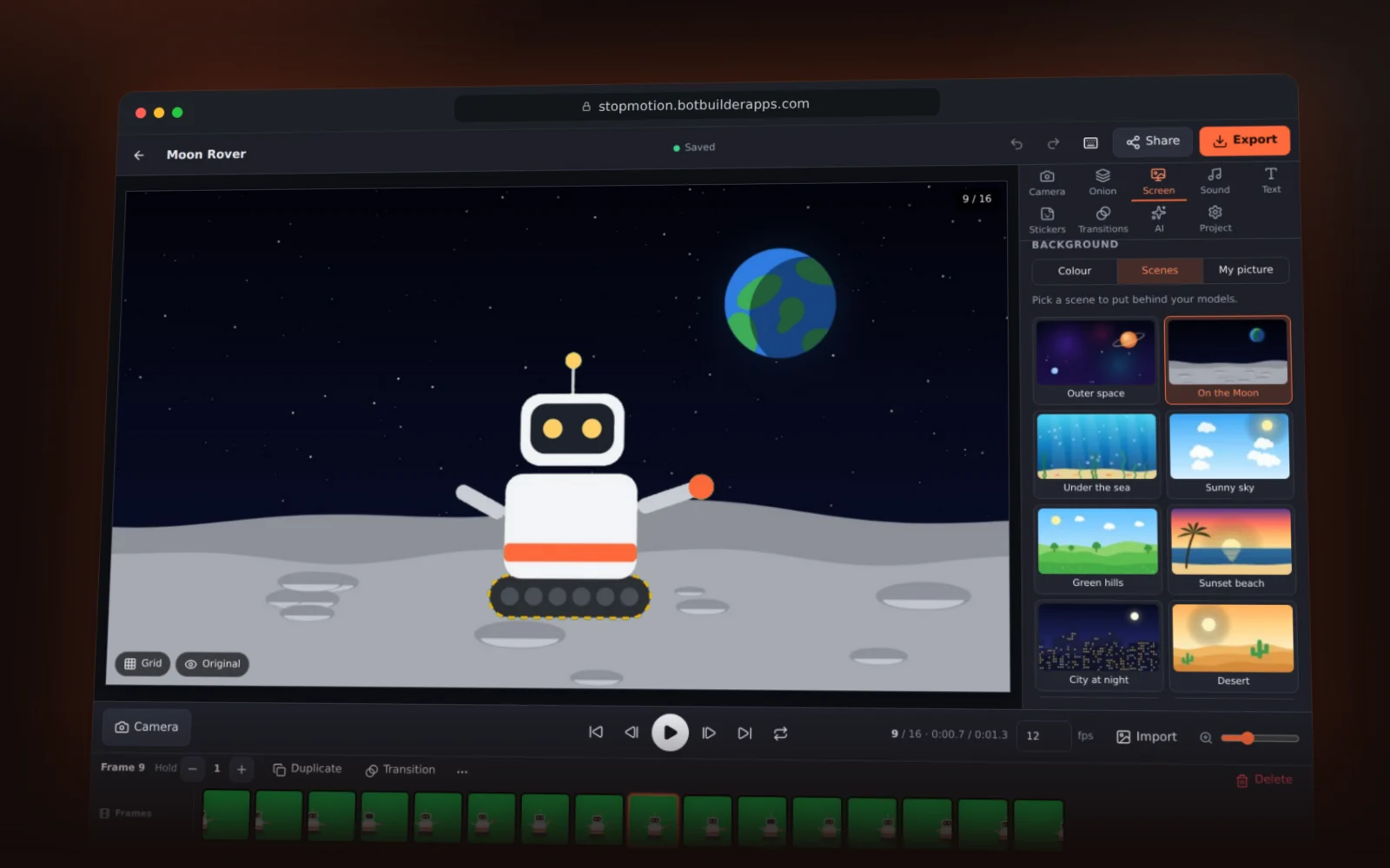 Screenshot of Stop Motion Editor